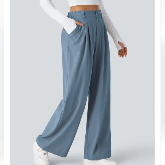 HALARA Navy Wide-Leg Lounge Pants - Picture 5 of 8